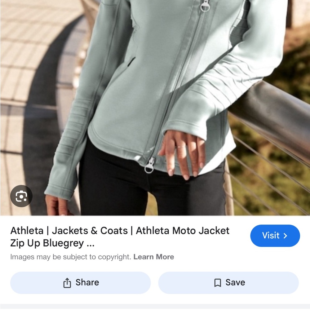 Athleta Women's Blue-Grey Moto Jacket size 3x